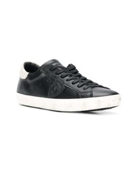 Baskets basses en cuir noires Philippe Model