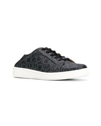 Baskets basses en cuir noires Calvin Klein