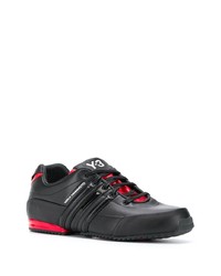 Baskets basses en cuir noires Y-3