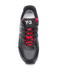 Baskets basses en cuir noires Y-3