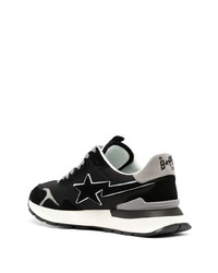 Baskets basses en cuir noires A Bathing Ape