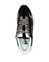 Baskets basses en cuir noires A Bathing Ape