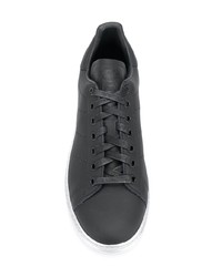 Baskets basses en cuir noires adidas