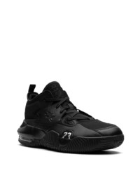 Baskets basses en cuir noires Jordan