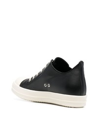 Baskets basses en cuir noires Rick Owens