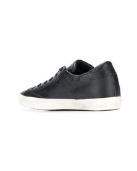 Baskets basses en cuir noires Philippe Model