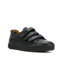 Baskets basses en cuir noires Weber Hodel Feder