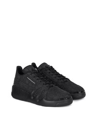 Baskets basses en cuir noires Giuseppe Zanotti