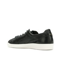 Baskets basses en cuir noires Puma