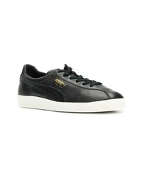 Baskets basses en cuir noires Puma