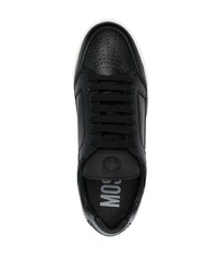 Baskets basses en cuir noires Moschino