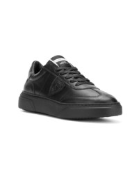 Baskets basses en cuir noires Philippe Model