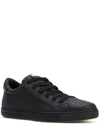 Baskets basses en cuir noires DSQUARED2