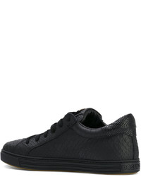 Baskets basses en cuir noires DSQUARED2