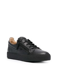 Baskets basses en cuir noires Giuseppe Zanotti