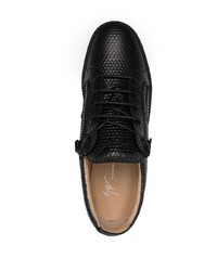 Baskets basses en cuir noires Giuseppe Zanotti