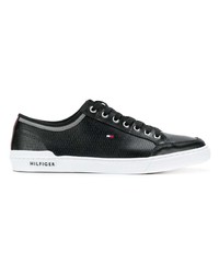 Baskets basses en cuir noires Tommy Hilfiger