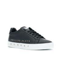 Baskets basses en cuir noires Philipp Plein