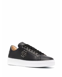 Baskets basses en cuir noires Philipp Plein