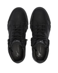 Baskets basses en cuir noires Giuseppe Zanotti