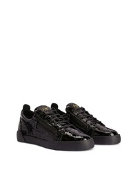 Baskets basses en cuir noires Giuseppe Zanotti