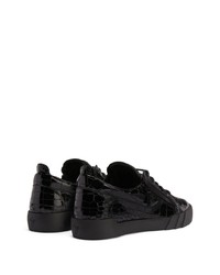 Baskets basses en cuir noires Giuseppe Zanotti