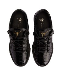 Baskets basses en cuir noires Giuseppe Zanotti