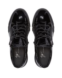 Baskets basses en cuir noires Giuseppe Zanotti