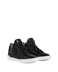 Baskets basses en cuir noires Giuseppe Zanotti