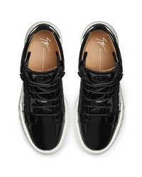 Baskets basses en cuir noires Giuseppe Zanotti