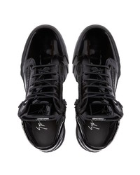 Baskets basses en cuir noires Giuseppe Zanotti