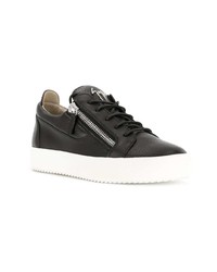 Baskets basses en cuir noires Giuseppe Zanotti Design