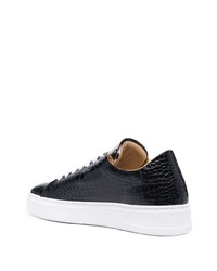 Baskets basses en cuir noires Philipp Plein