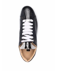 Baskets basses en cuir noires Philipp Plein