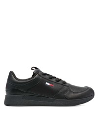 Baskets basses en cuir noires Tommy Jeans