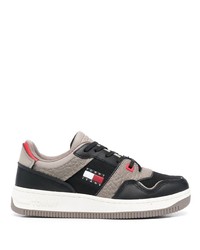 Baskets basses en cuir noires Tommy Jeans