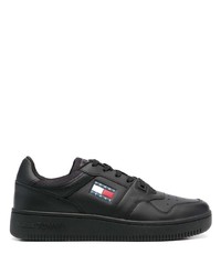 Baskets basses en cuir noires Tommy Jeans