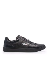 Baskets basses en cuir noires Tommy Jeans