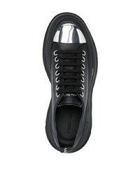 Baskets basses en cuir noires Alexander McQueen