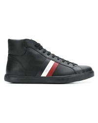 Baskets basses en cuir noires Moncler