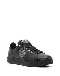 Baskets basses en cuir noires VERSACE JEANS COUTURE