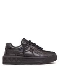 Baskets basses en cuir noires Valentino Garavani