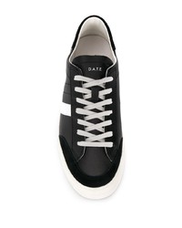 Baskets basses en cuir noires D.A.T.E