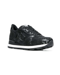 Baskets basses en cuir noires atlantic stars