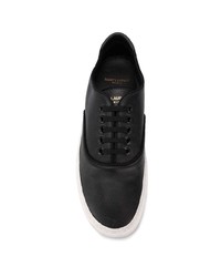 Baskets basses en cuir noires Saint Laurent