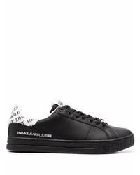 Baskets basses en cuir noires VERSACE JEANS COUTURE