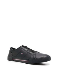 Baskets basses en cuir noires Tommy Hilfiger