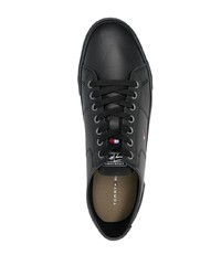 Baskets basses en cuir noires Tommy Hilfiger