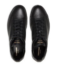 Baskets basses en cuir noires Tom Ford