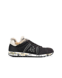 Baskets basses en cuir noires White Premiata